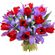 bouquet of tulips and irises. Estonia