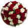 bouquet of red and white roses. Estonia