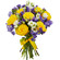 bouquet of yellow roses and irises. Estonia